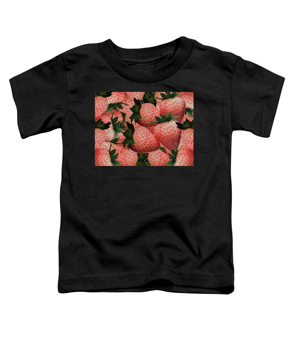Terra Toddler T-Shirt featuring the photograph Terra Cotta Strawberries by Rockin Docks