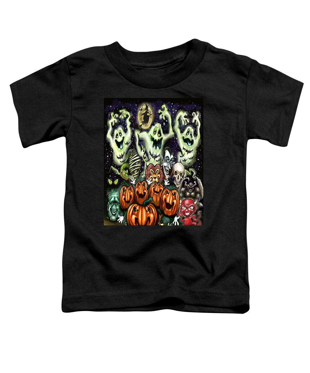 Halloween Toddler T-Shirt featuring the digital art Halloween Fun by Kevin Middleton