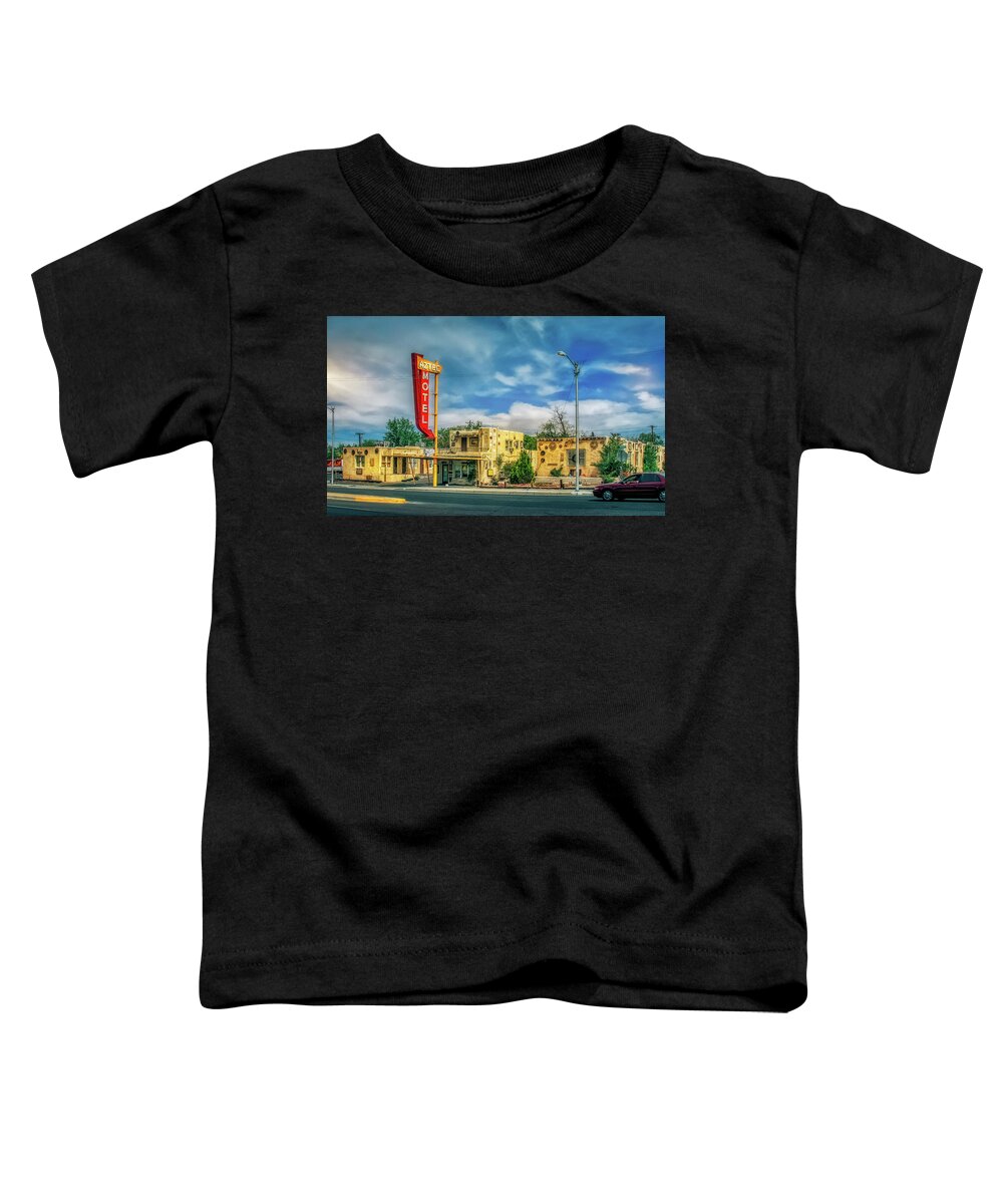 Aztec Motel Toddler T-Shirt featuring the photograph Aztec Motel by Micah Offman
