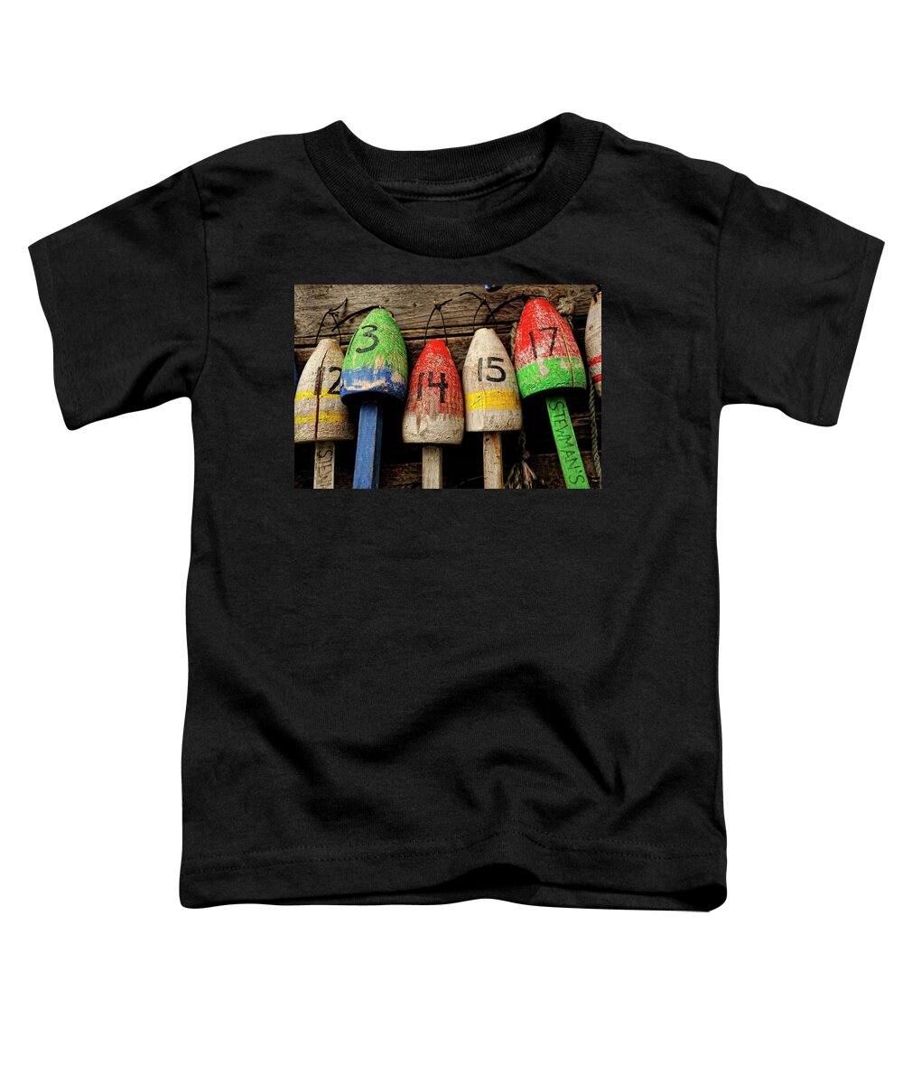 Bouys Toddler T-Shirt featuring the photograph Bar Harbor Bouys by Tom Gresham