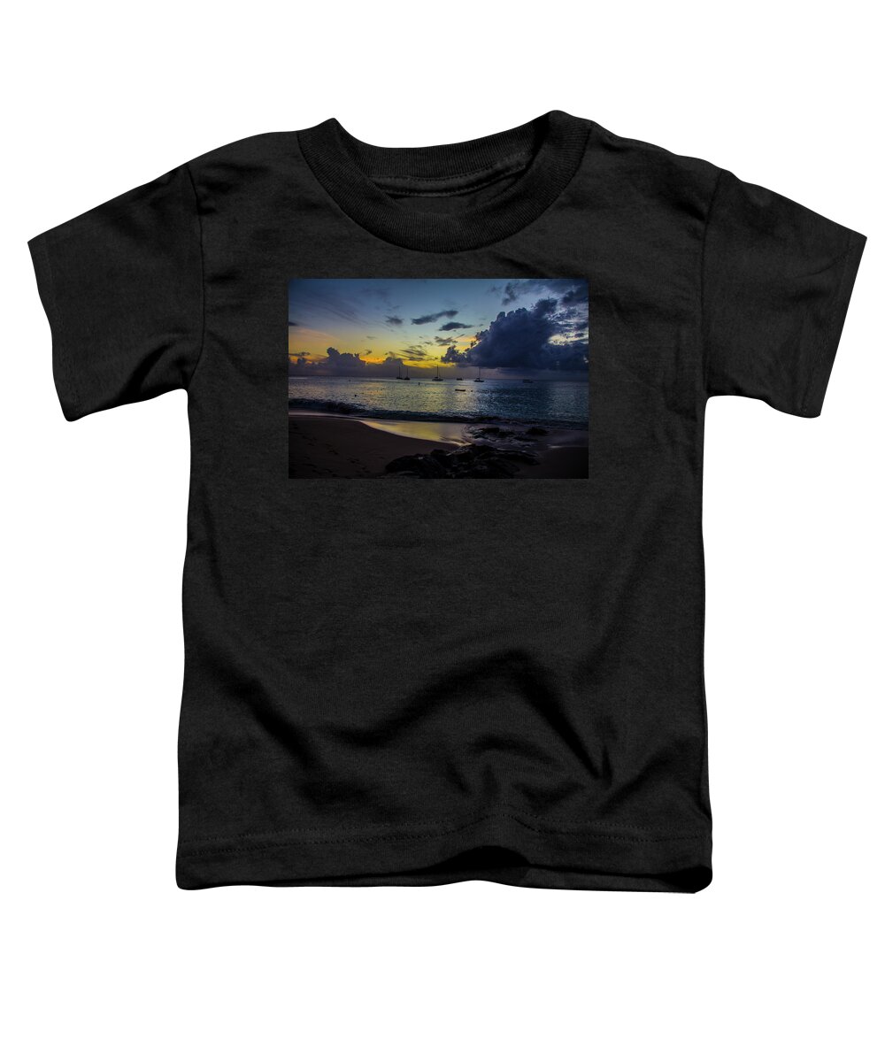 Barbados Toddler T-Shirt featuring the photograph Beach at Sunset 3 by Stuart Manning