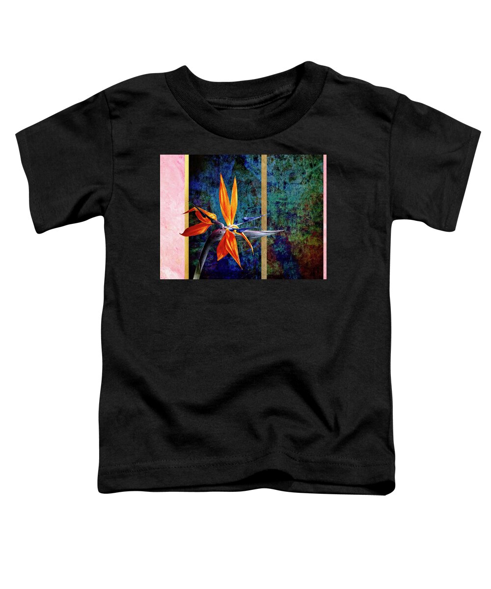 Abstract Toddler T-Shirt featuring the digital art Bird of Paradise by Sandra Selle Rodriguez