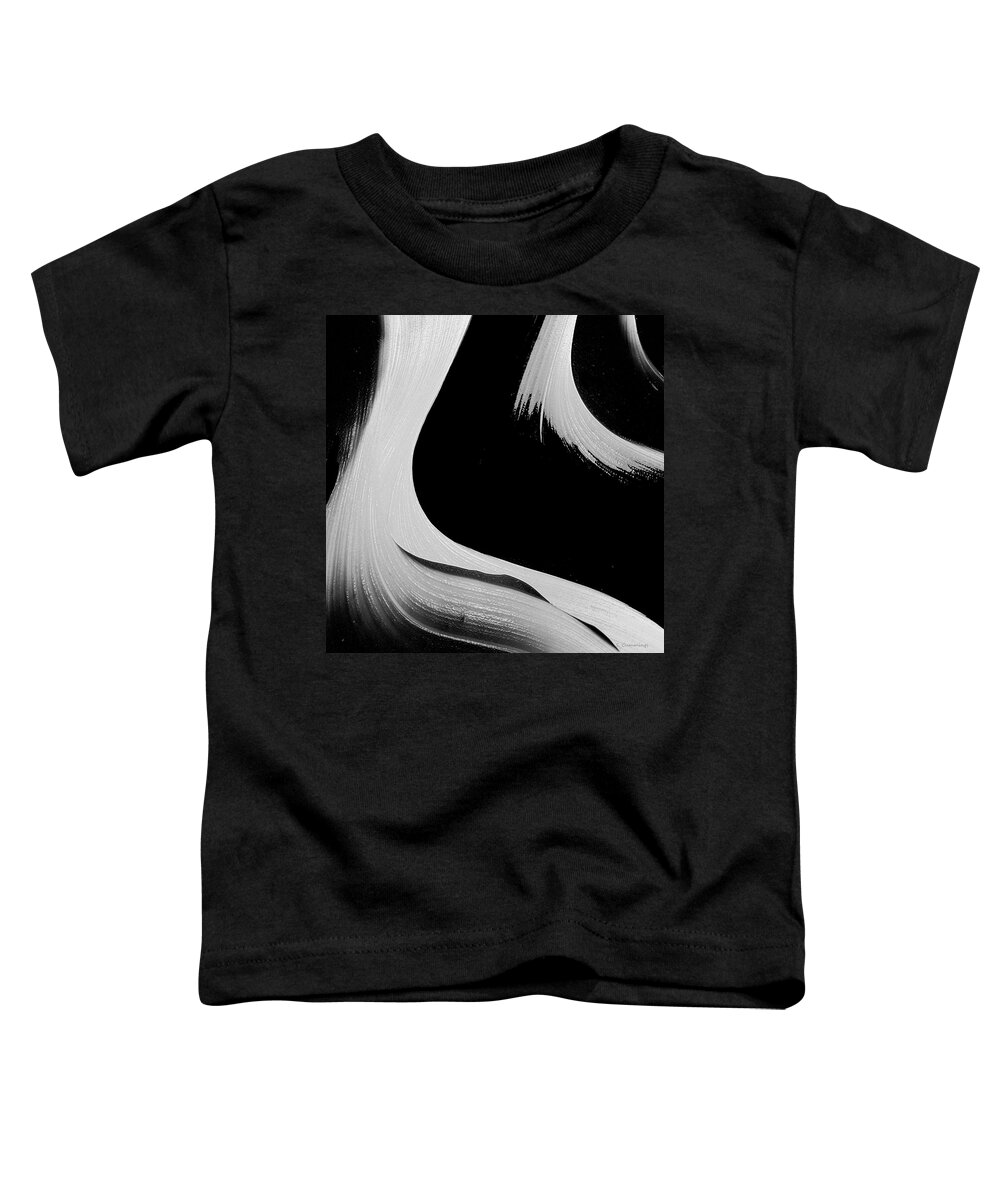 Black Toddler T-Shirt featuring the painting Black Beauty 64 - Sharon Cummings by Sharon Cummings
