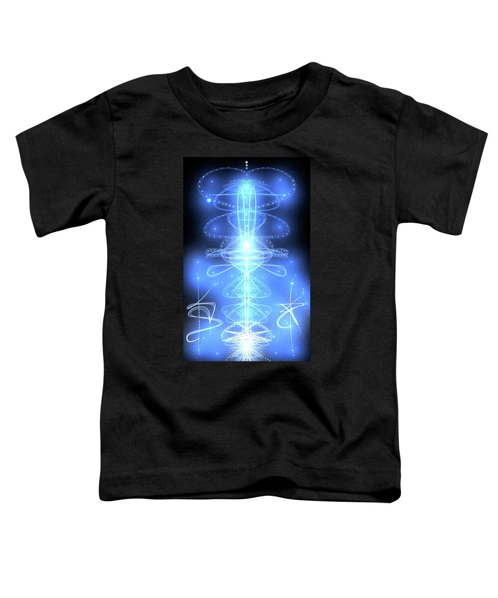  Toddler T-Shirt featuring the digital art Blue Gateway to Stars by Kelley Springer
