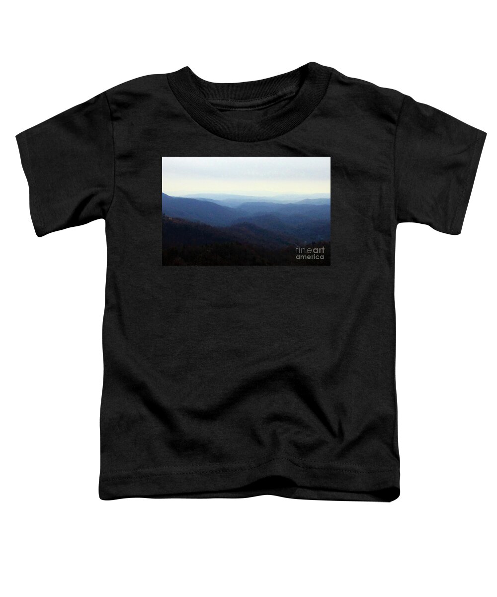 Landscape Toddler T-Shirt featuring the photograph Blue Mountain View by Sharon Williams Eng