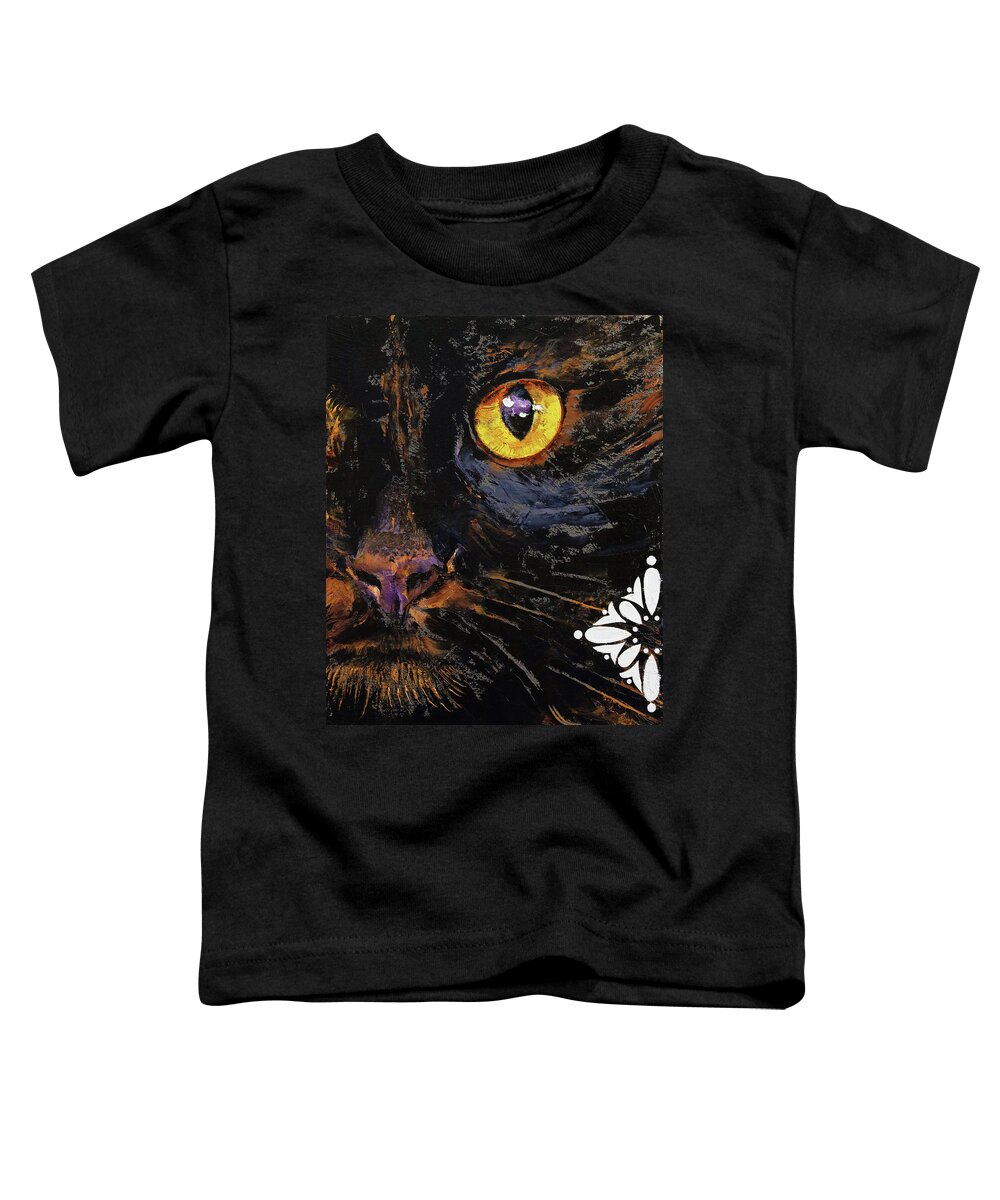 Abstract Toddler T-Shirt featuring the painting Bombay Cat by Michael Creese