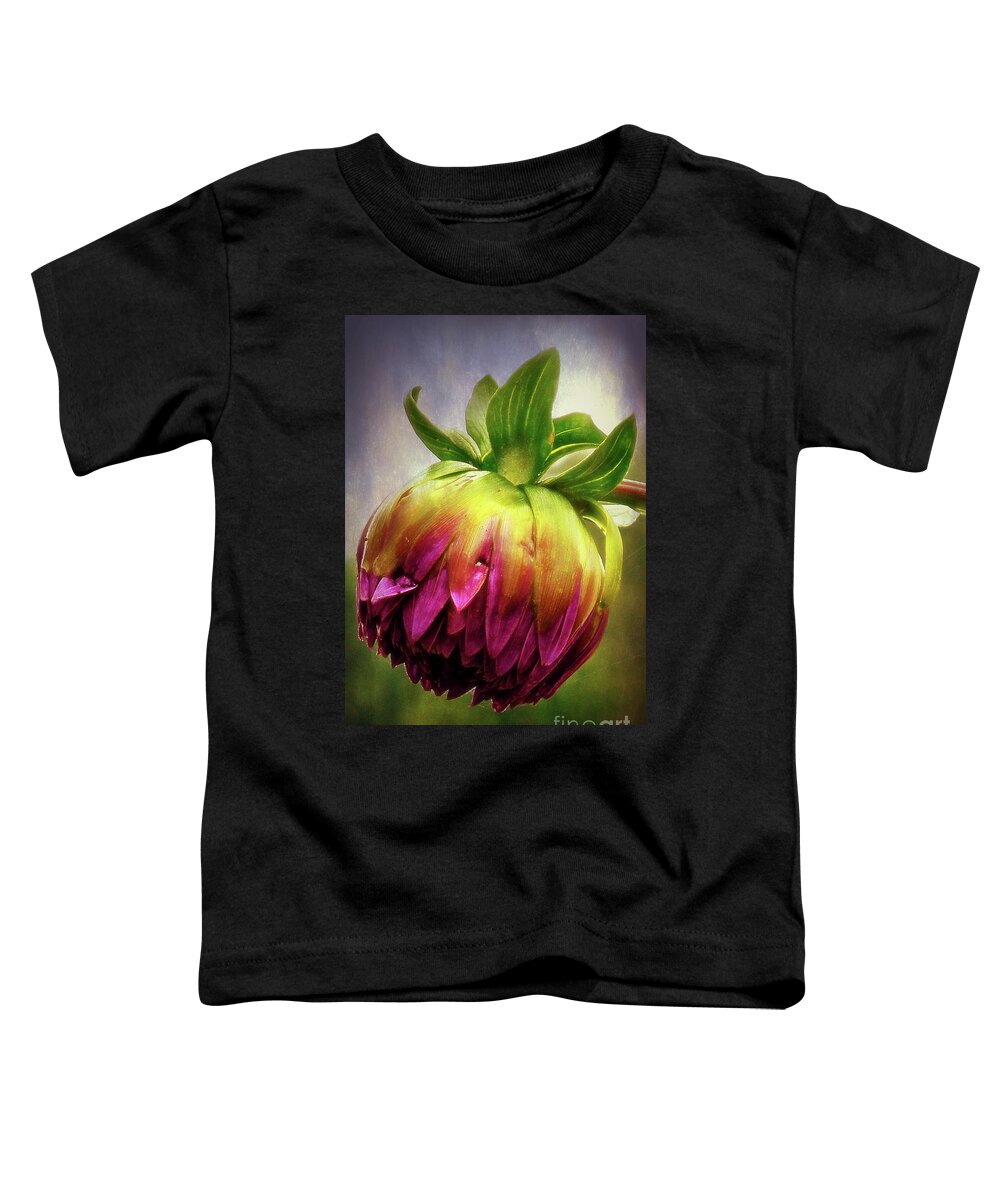 Toronto Toddler T-Shirt featuring the photograph Budding Dahlia by Lenore Locken