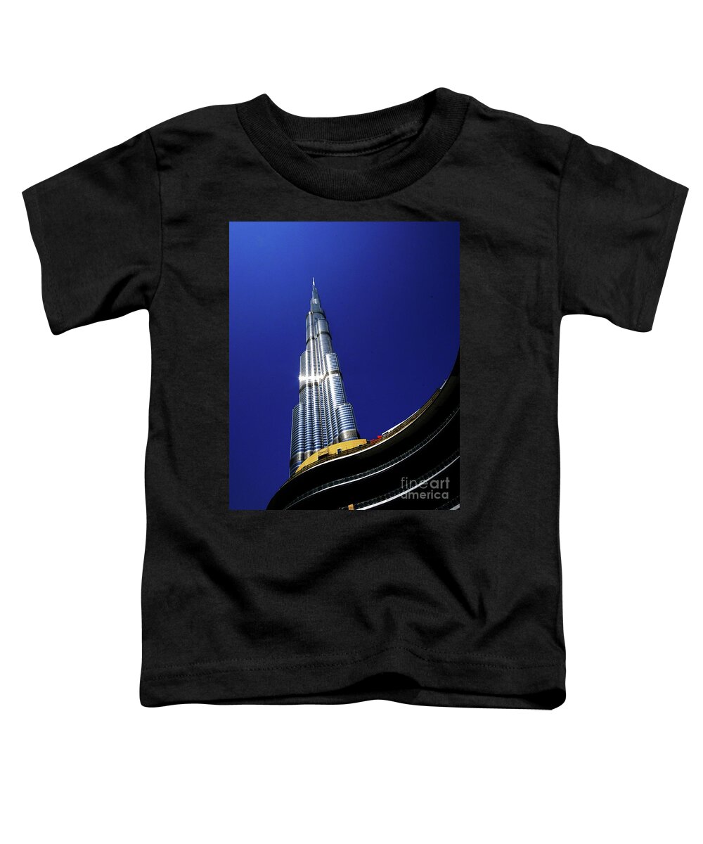 Burj Khalifa  Dubai Toddler T-Shirt featuring the photograph Burj Khalifa by Darcy Dietrich