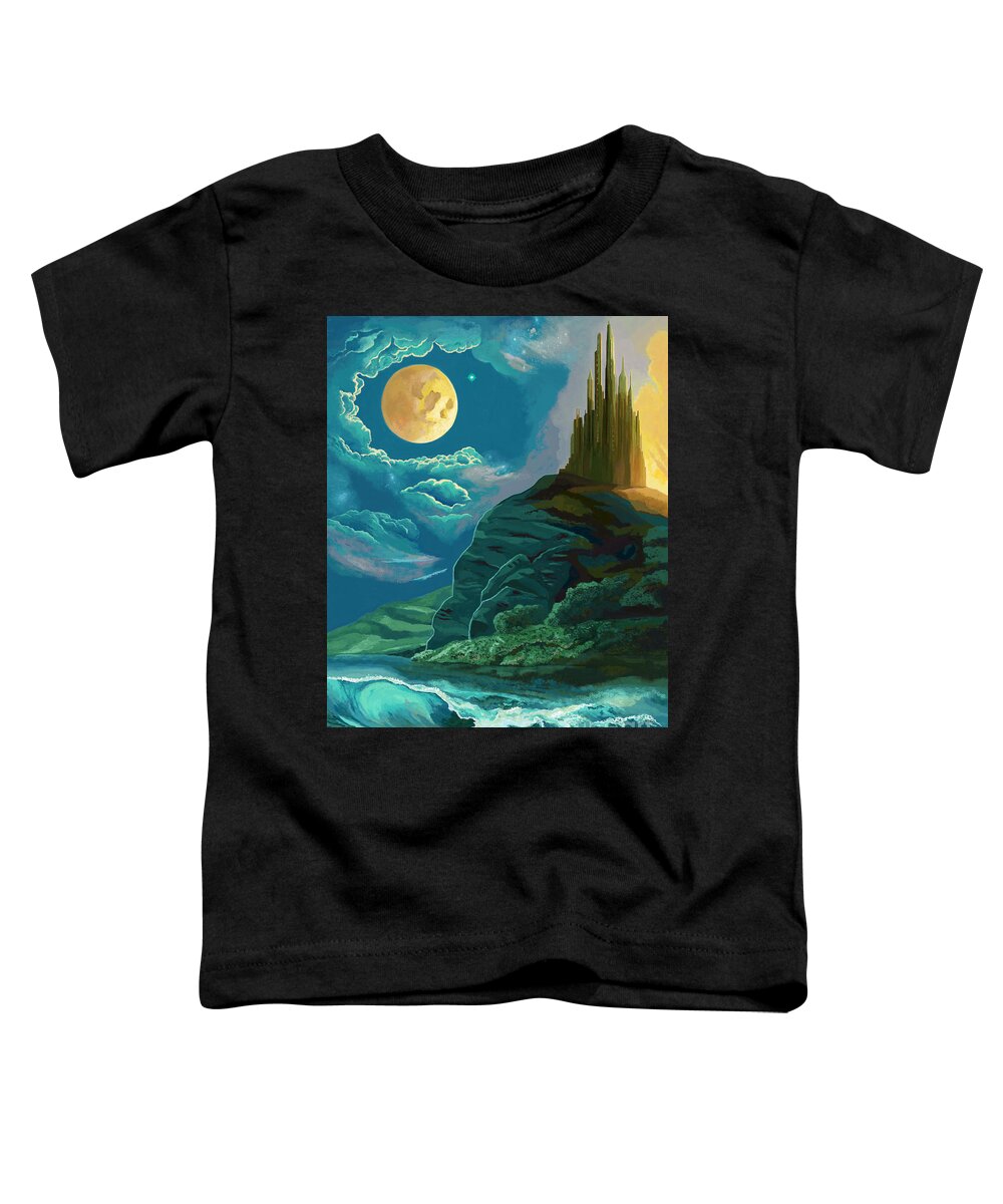 City Toddler T-Shirt featuring the painting City on a Hill by Jackie Case