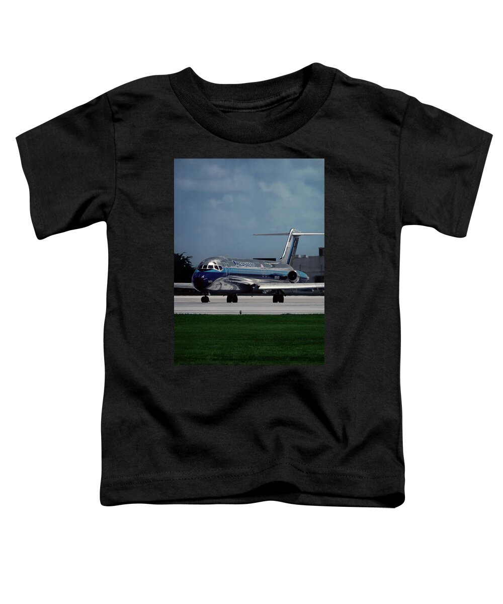 Eastern Airlines Toddler T-Shirt featuring the photograph Classic Eastern Airlines DC-9 at Miami by Erik Simonsen