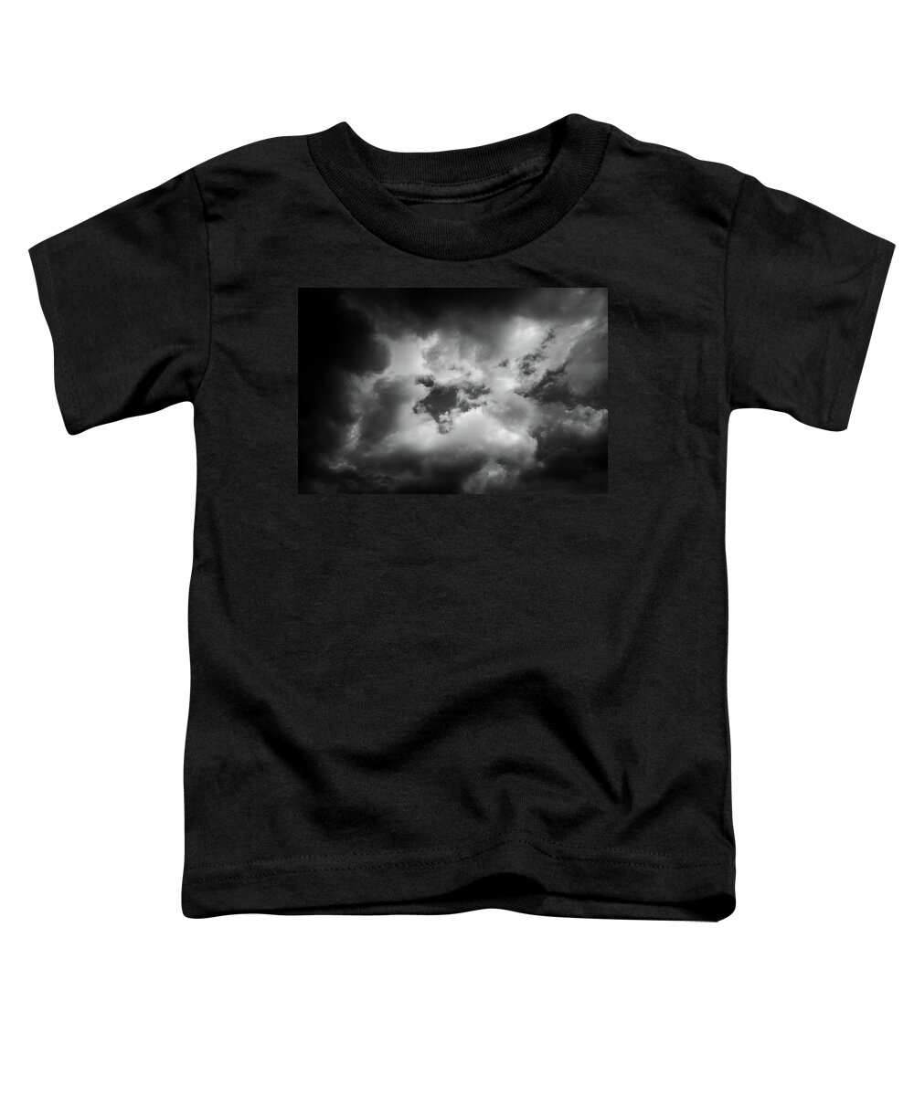 Clouds Toddler T-Shirt featuring the photograph Clouds 35 In Black and White by Greg and Chrystal Mimbs