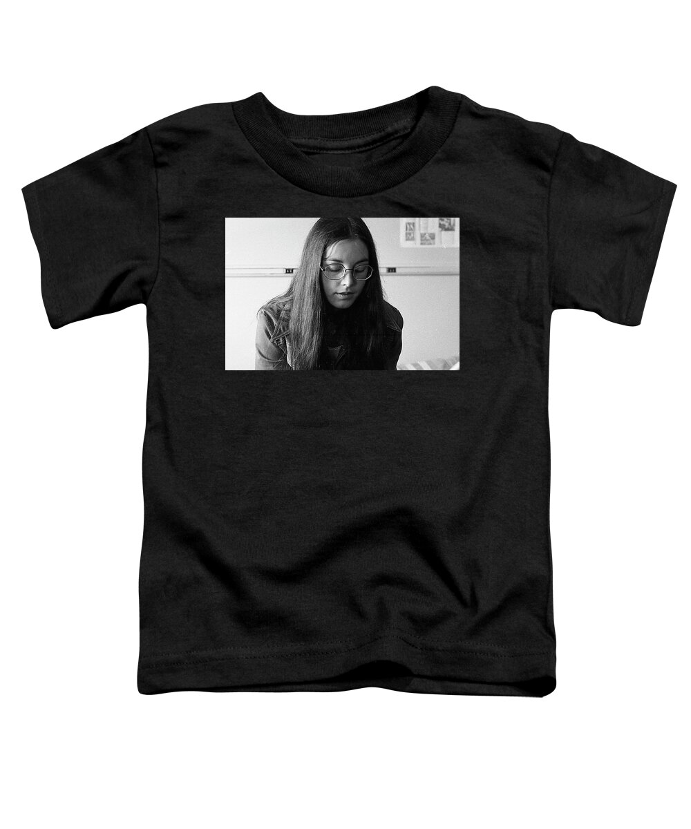 Brown University Toddler T-Shirt featuring the photograph College Student with Octagonal Eyeglasses, 1972 by Jeremy Butler
