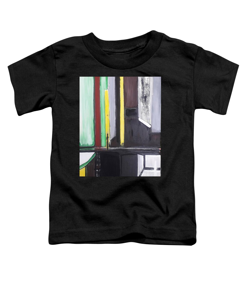 Abstract Toddler T-Shirt featuring the painting Compartmentilise by Denise Morgan