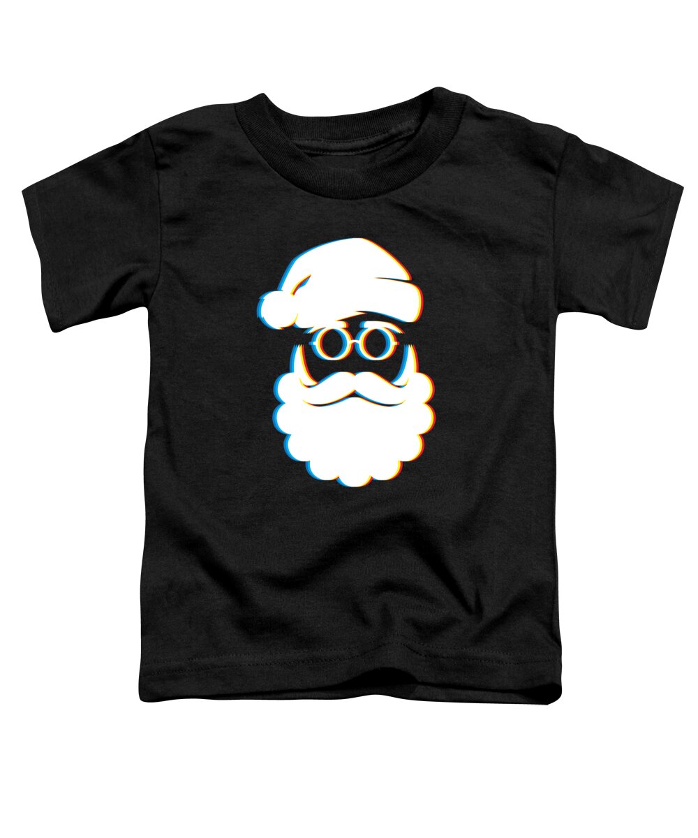 Funny Tshirt Toddler T-Shirt featuring the digital art Cool Santa Claus Gift Idea Father Christmas Saint Nicholas Papa Noel Halloween Costume Presents Sack by Martin Hicks
