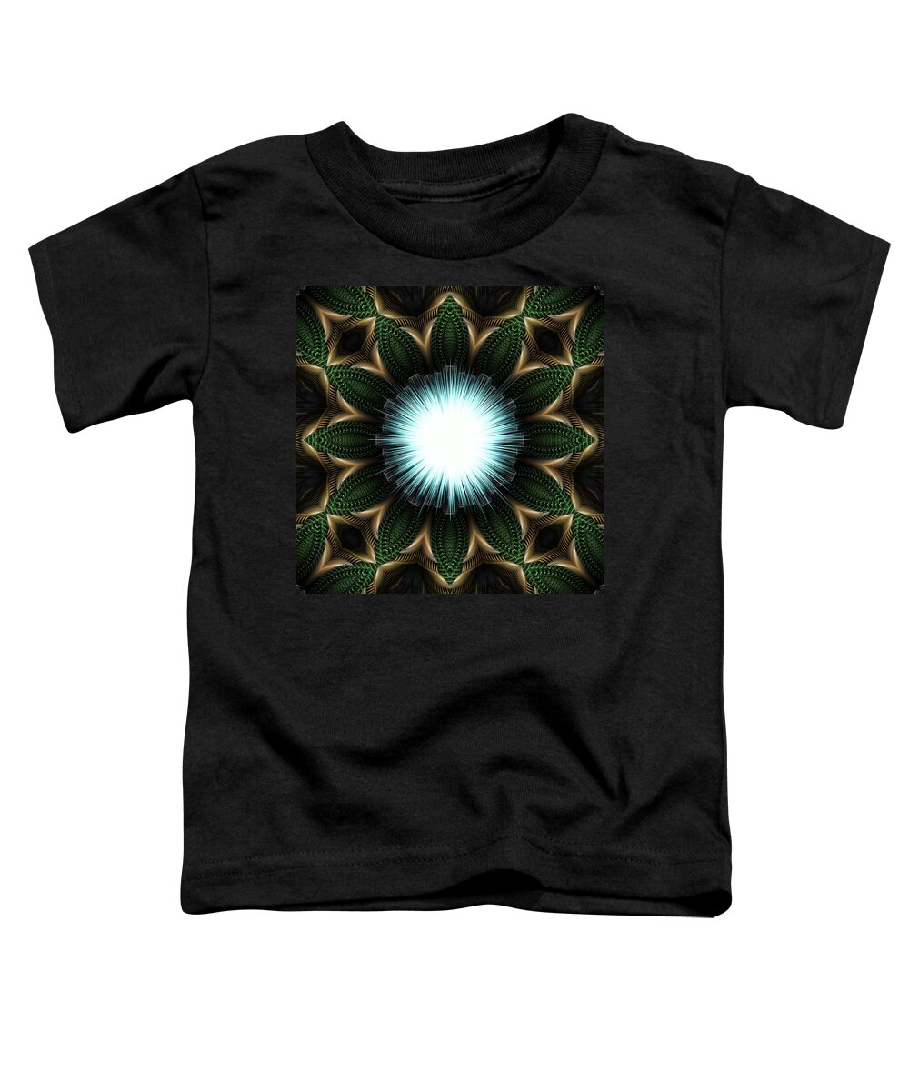 Digital Toddler T-Shirt featuring the digital art Emerald Illumination TFB-231428 by Rolando Burbon