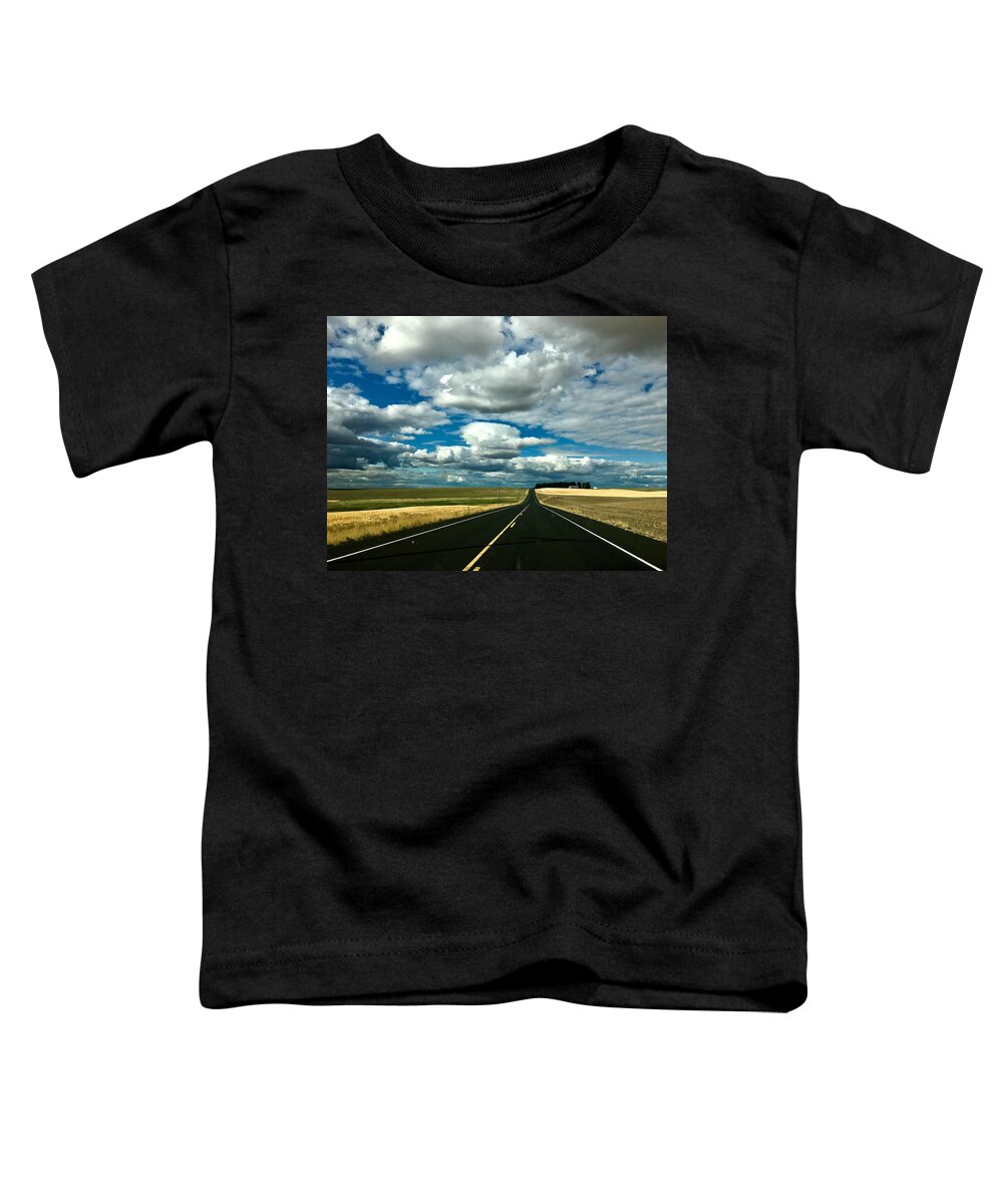 Harrington Toddler T-Shirt featuring the photograph Endless Highway by Jerry Abbott
