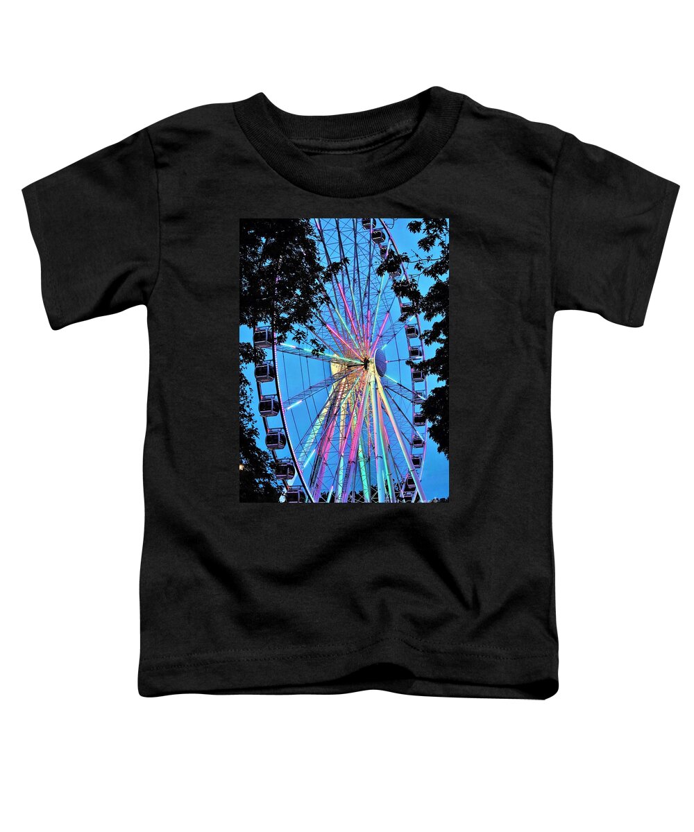 Ferris Wheel Toddler T-Shirt featuring the photograph Farris Wheel Pigeon Forge by Merle Grenz