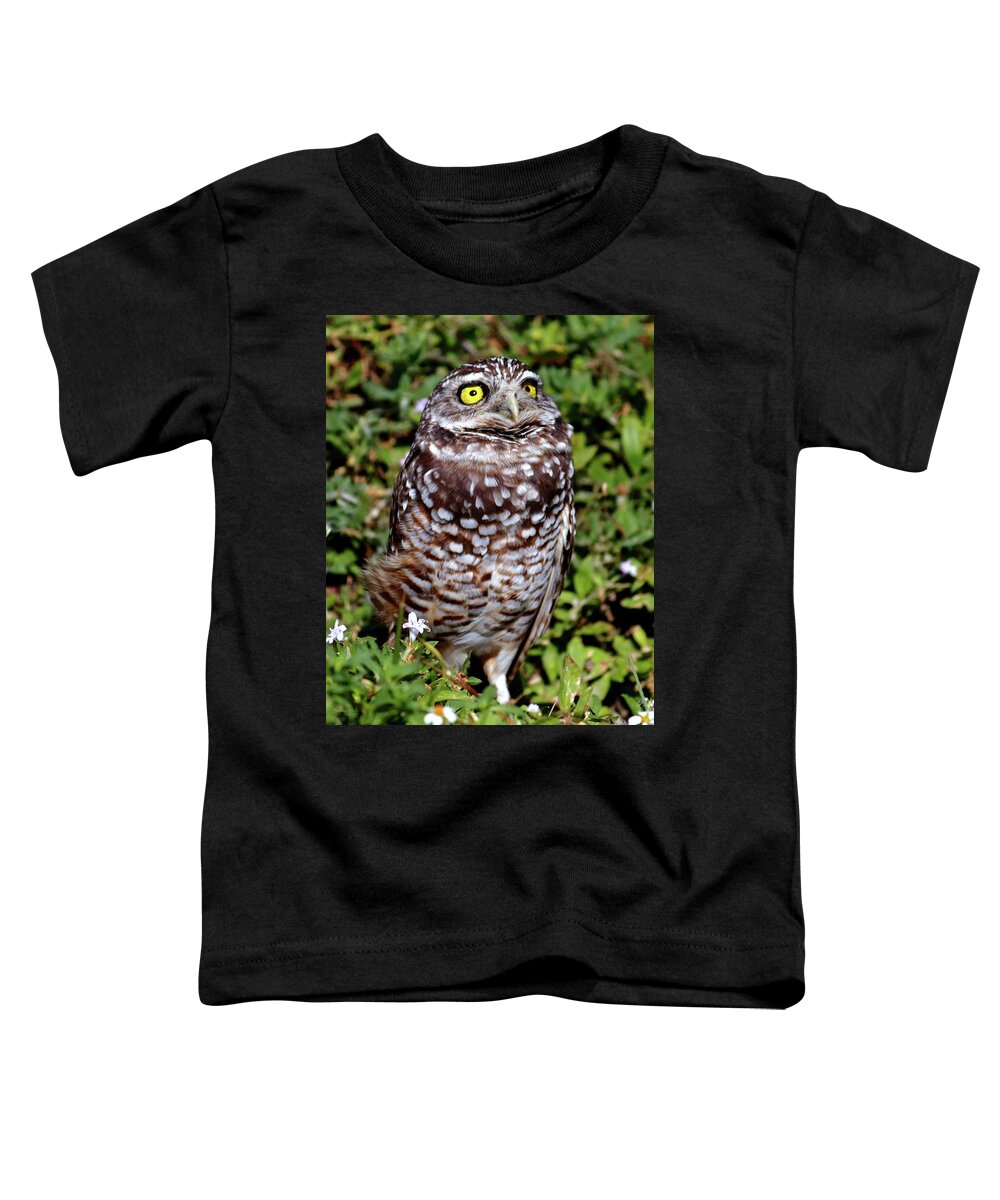 Owl Toddler T-Shirt featuring the photograph Florida Burrowing Owl by Suzanne Stout