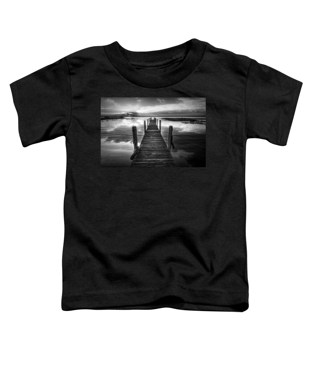 Clouds Toddler T-Shirt featuring the photograph Hush in Black and White by Debra and Dave Vanderlaan