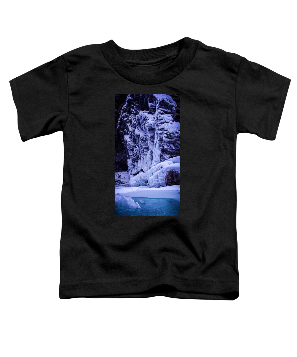 Ice Toddler T-Shirt featuring the photograph Iced rock by Thomas Nay