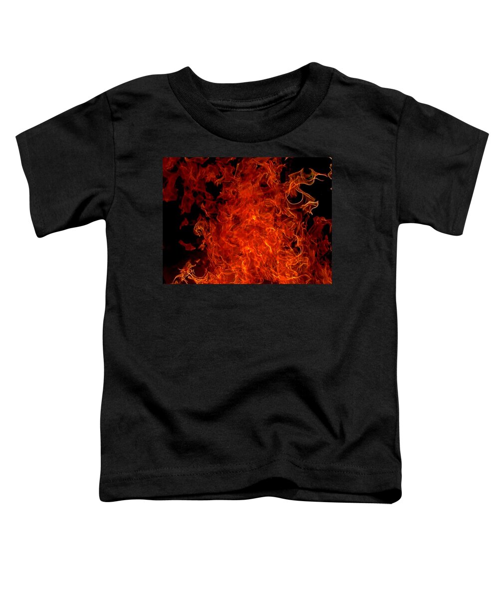 Fire Toddler T-Shirt featuring the photograph Inferno by Michael Oceanofwisdom Bidwell