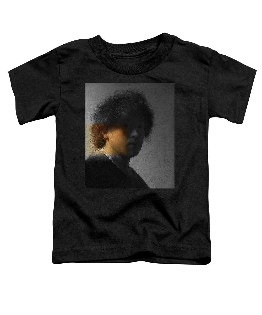 Abstract In The Living Room Toddler T-Shirt featuring the digital art Inv Blend 16 Rembrandt by David Bridburg