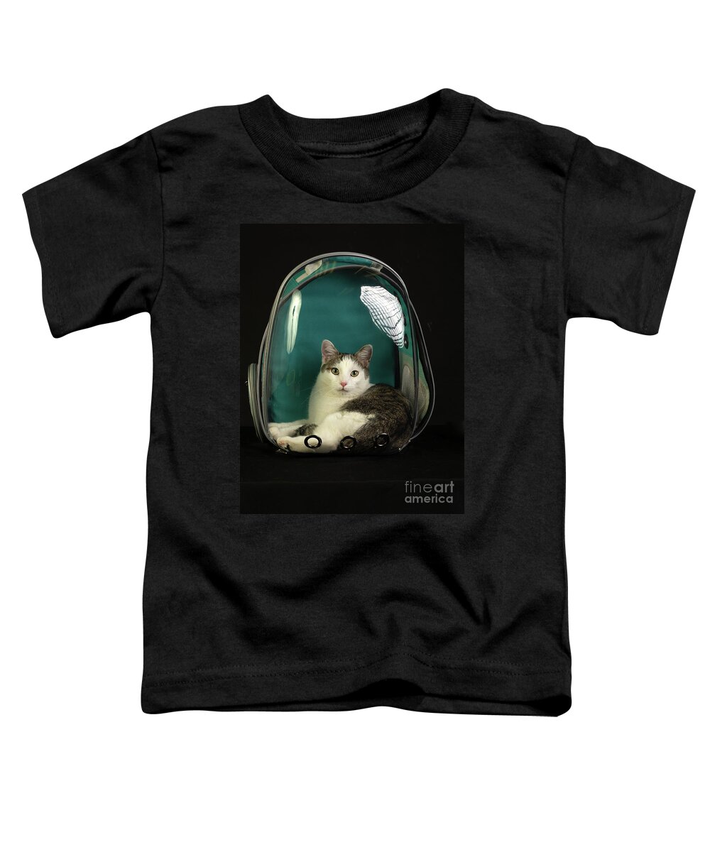 Cat Toddler T-Shirt featuring the photograph Kitty in a Bubble by Susan Warren
