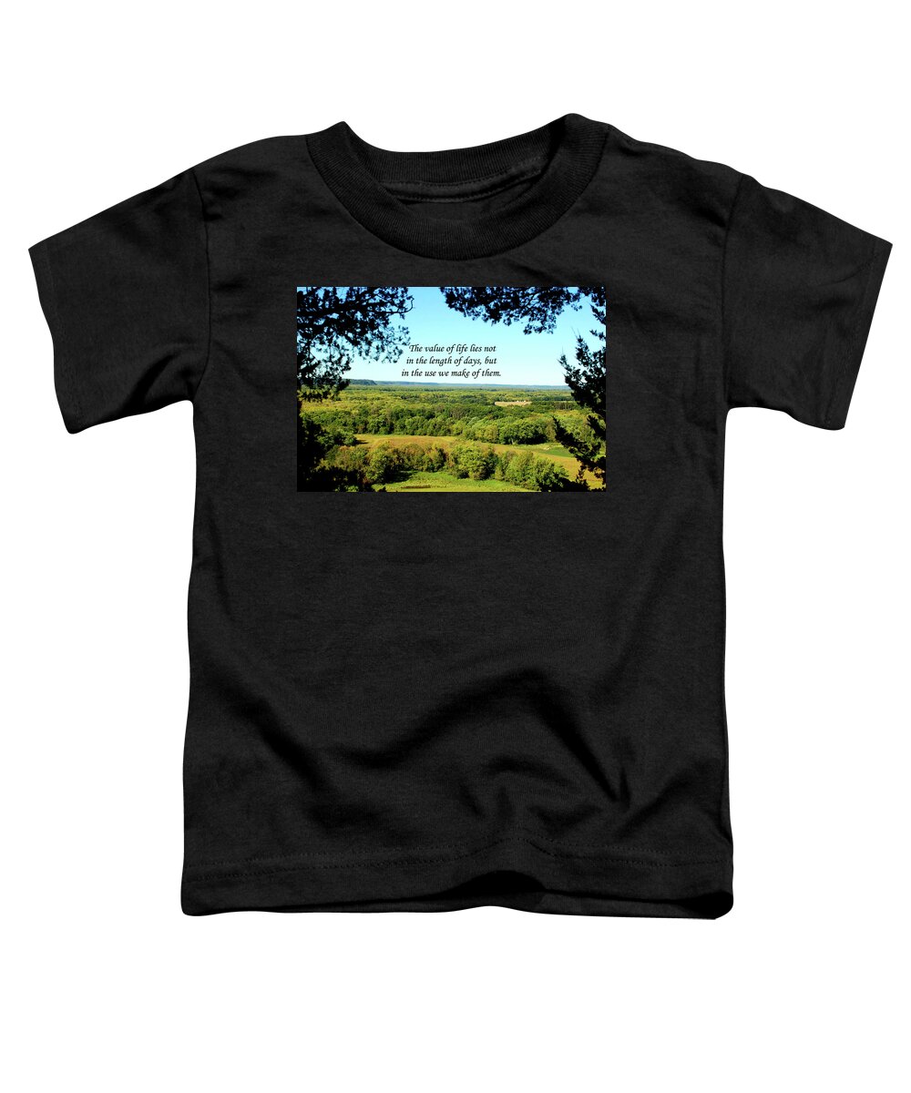 Life Toddler T-Shirt featuring the photograph Landscape of Iowa, Inspiration by Sandra J's