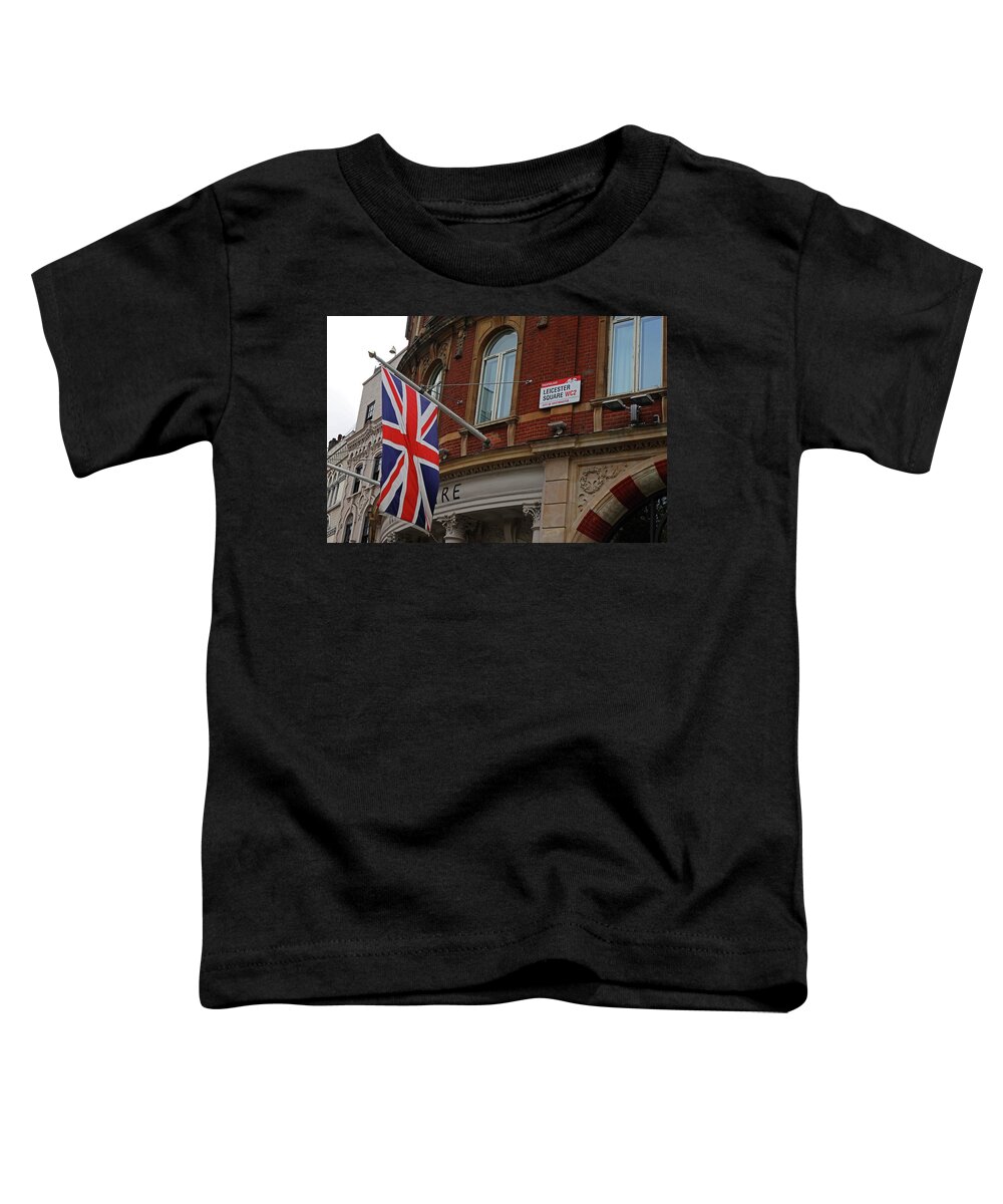 London Toddler T-Shirt featuring the photograph London Leicester Square Sign London UK England by Toby McGuire
