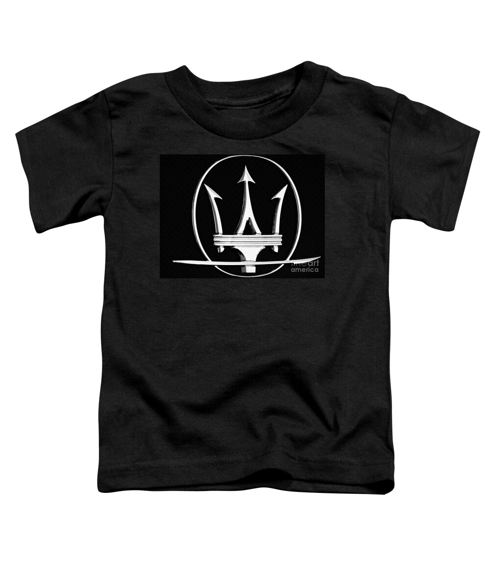 Maserati Toddler T-Shirt featuring the photograph Maserati's Trident badge by Stefano Senise