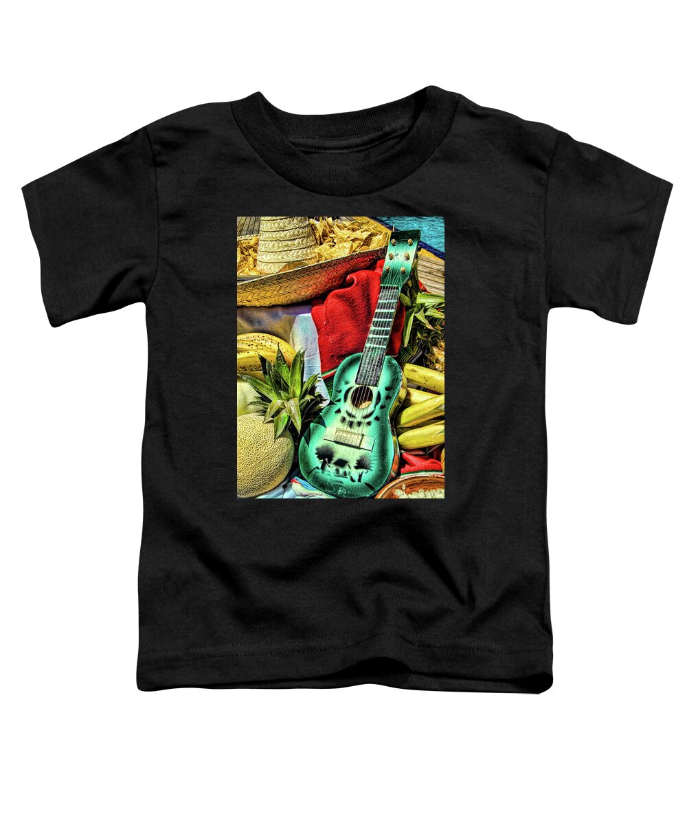 Guitar Toddler T-Shirt featuring the photograph Mexican Guitar Display by David Smith
