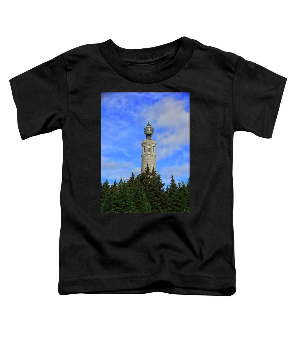 Mount Greylock Tower From Bascom Lodge Toddler T-Shirt featuring the photograph Mount Greylock Tower from Bascom Lodge by Raymond Salani III