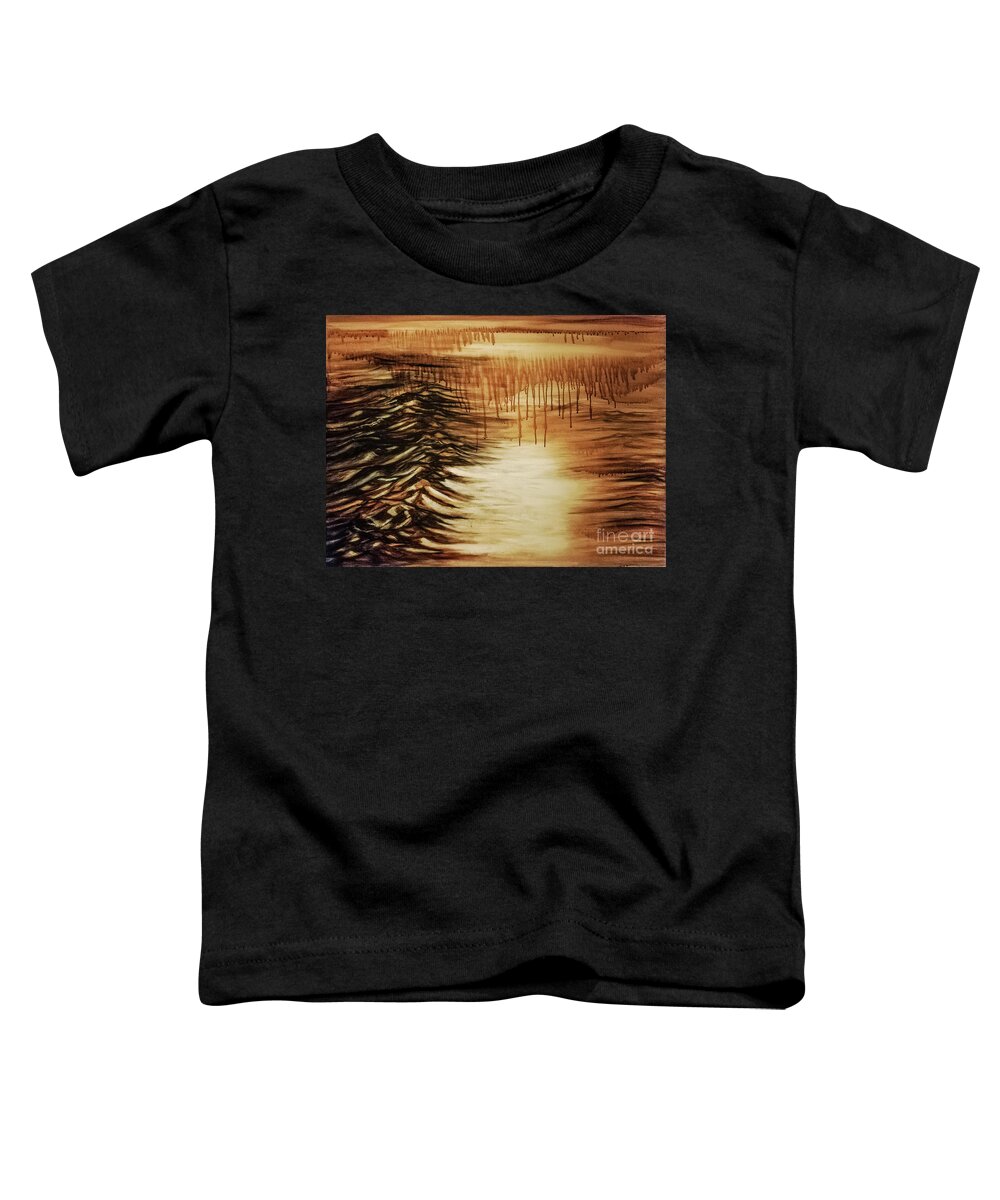 Landscape Toddler T-Shirt featuring the painting Mountain Dew by Fei A