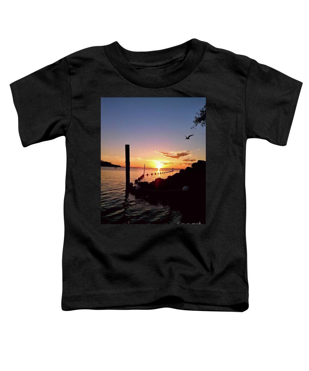 Dark Toddler T-Shirt featuring the digital art My Serenity by Recreating Creation