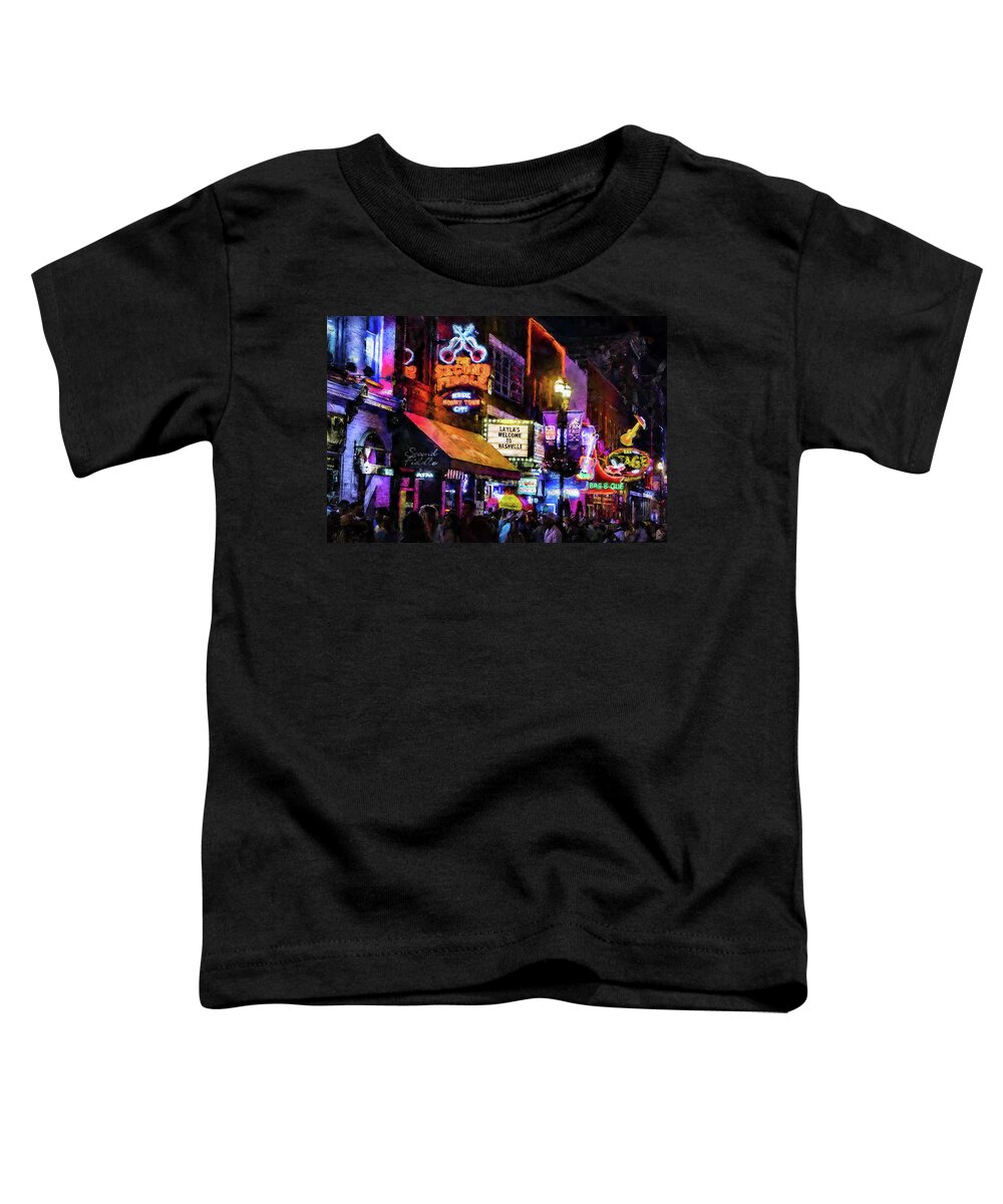 Nashville Toddler T-Shirt featuring the painting Nashville, Tennessee - 08 by AM FineArtPrints