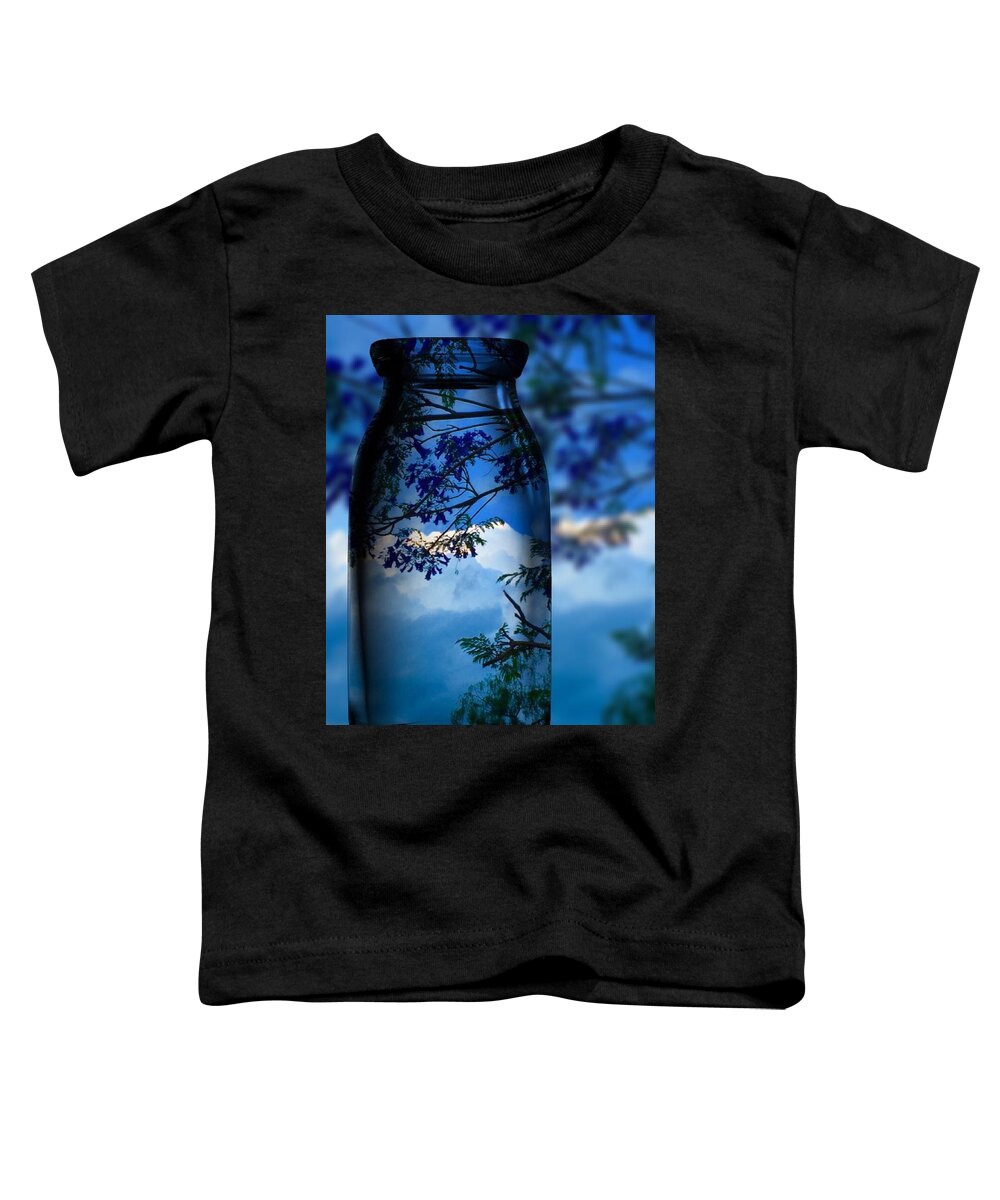 Colettte Toddler T-Shirt featuring the photograph Nature Through Bottle by Colette V Hera Guggenheim