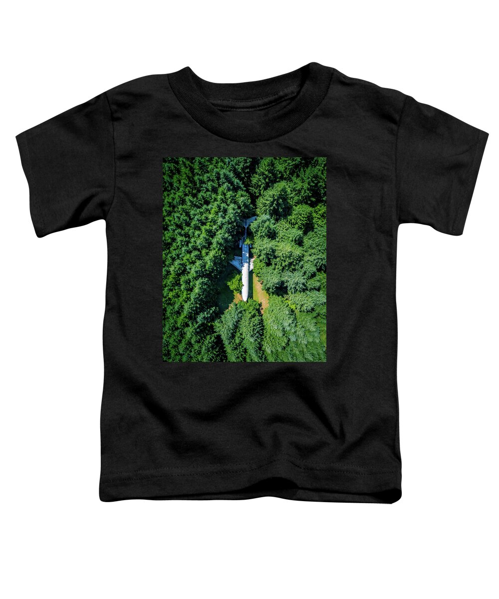 Aerial Toddler T-Shirt featuring the photograph Oregon Forest Plane 2 by Clinton Ward