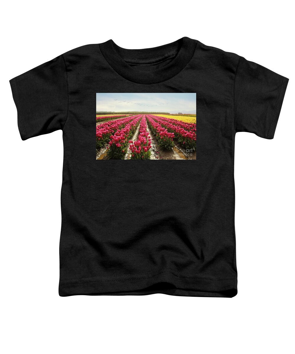 Tulips Toddler T-Shirt featuring the photograph Oregon tulip festival by Sylvia Cook