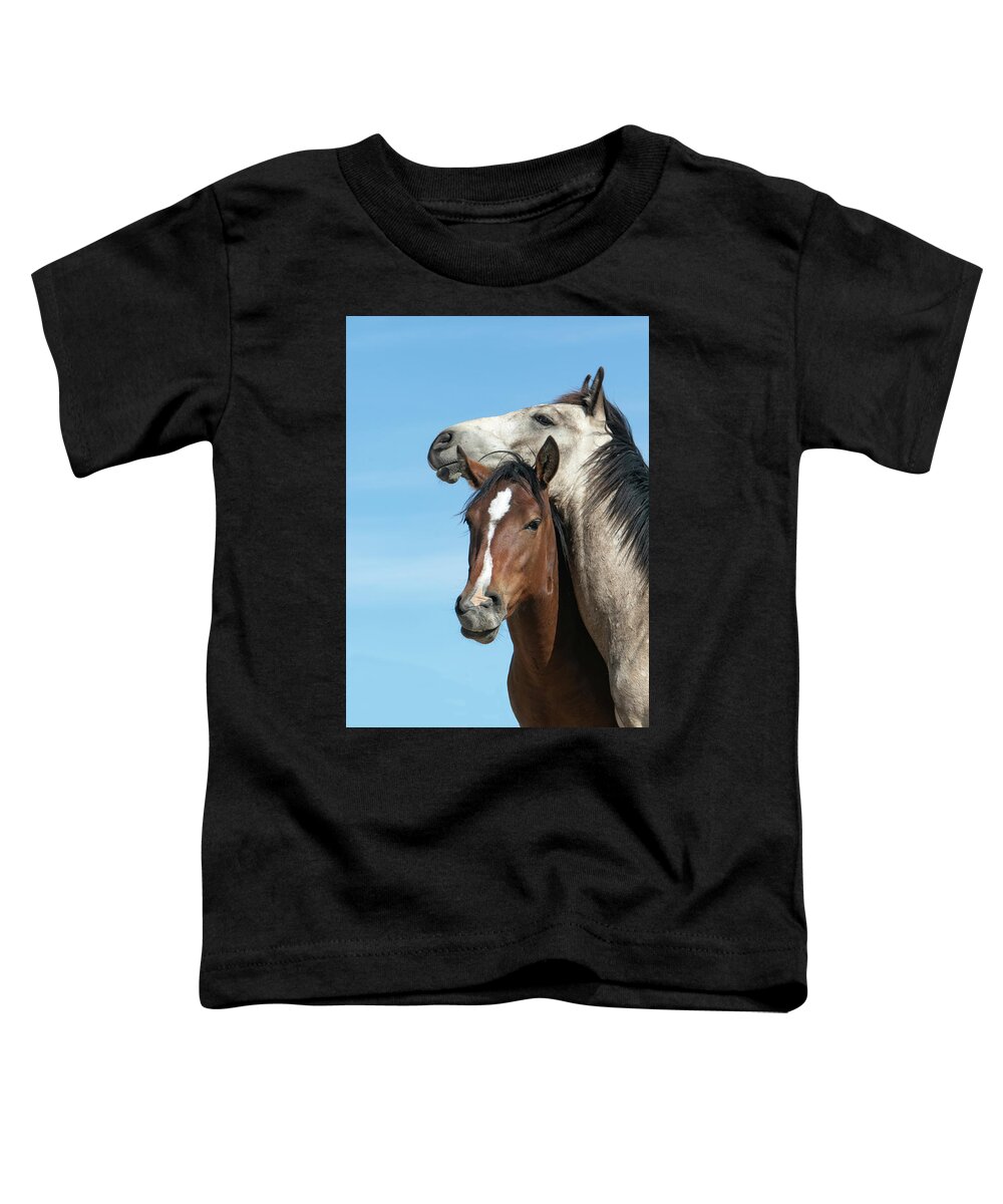 Horse Toddler T-Shirt featuring the photograph Pals by Kent Keller