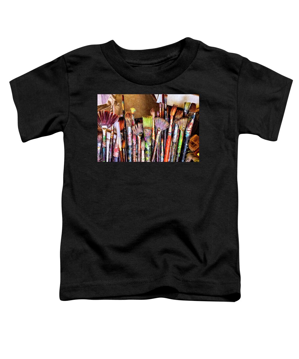  Toddler T-Shirt featuring the photograph Patrick Moran's Paint Brushes by Bruce McFarland