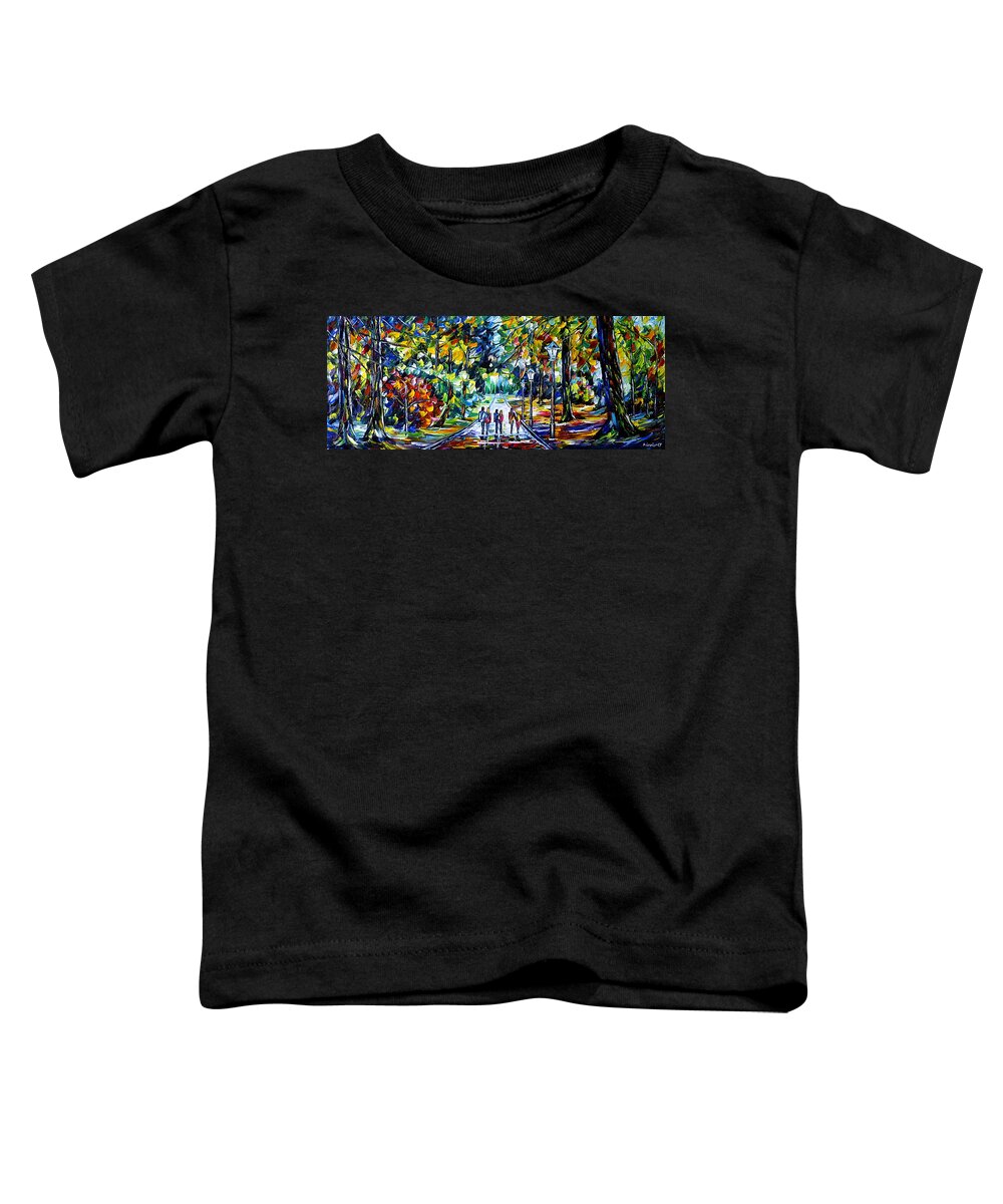 Park In Scotland Toddler T-Shirt featuring the painting People In The Park by Mirek Kuzniar