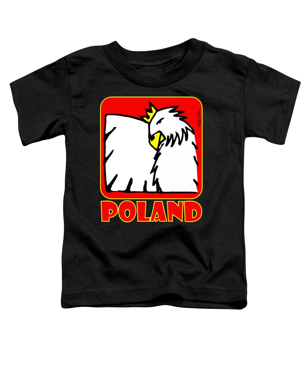 Poland Toddler T-Shirt featuring the digital art Poland Eagle by Piotr Dulski