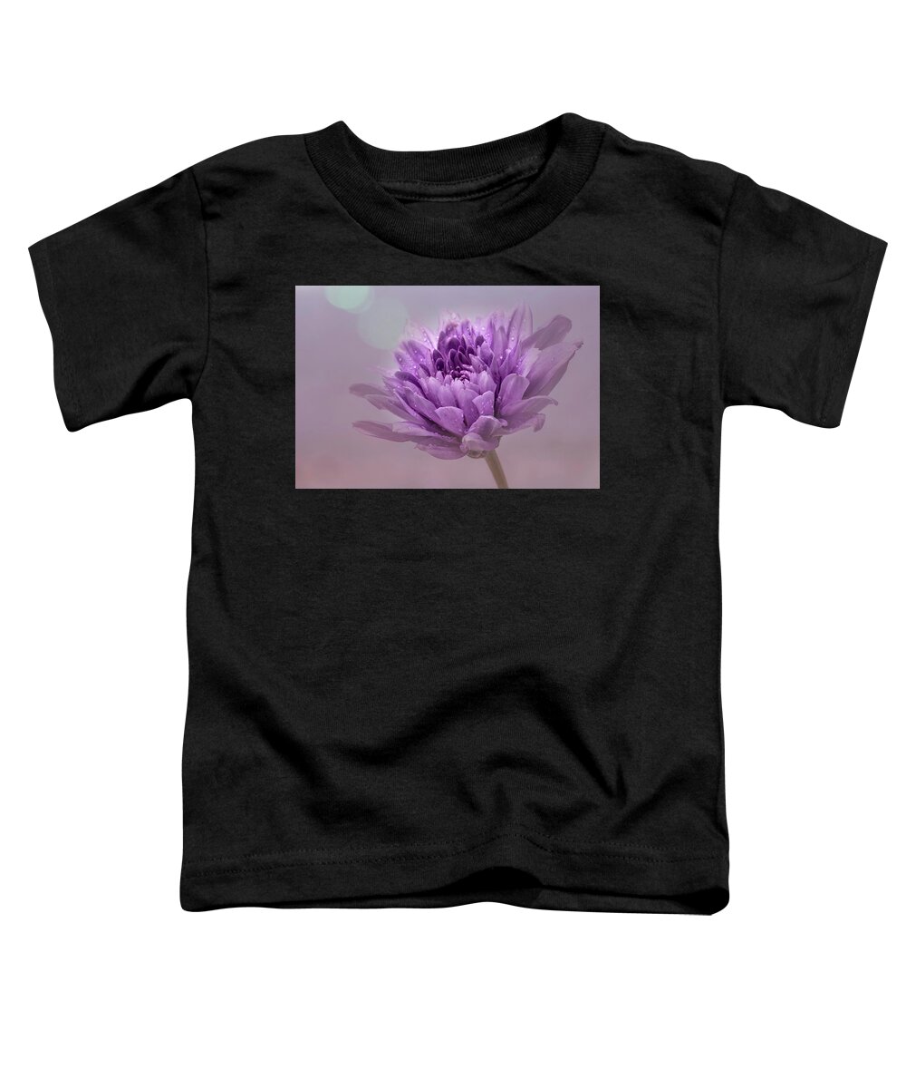Dahlia Toddler T-Shirt featuring the photograph Purple Dahlia by Sandi Kroll