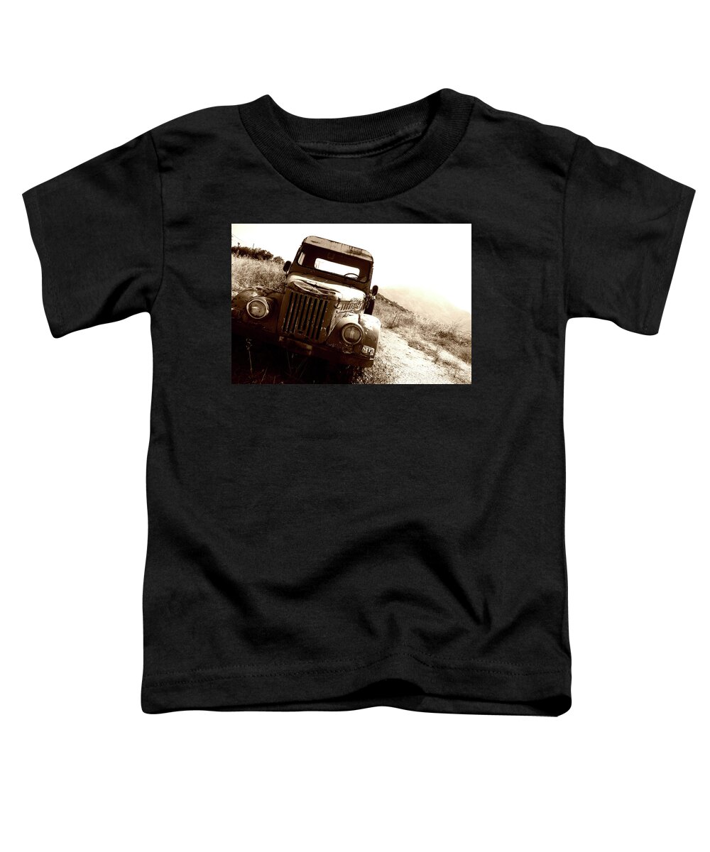 Pickup Truck Toddler T-Shirt featuring the photograph Rusty Old Pickup by Tito Slack