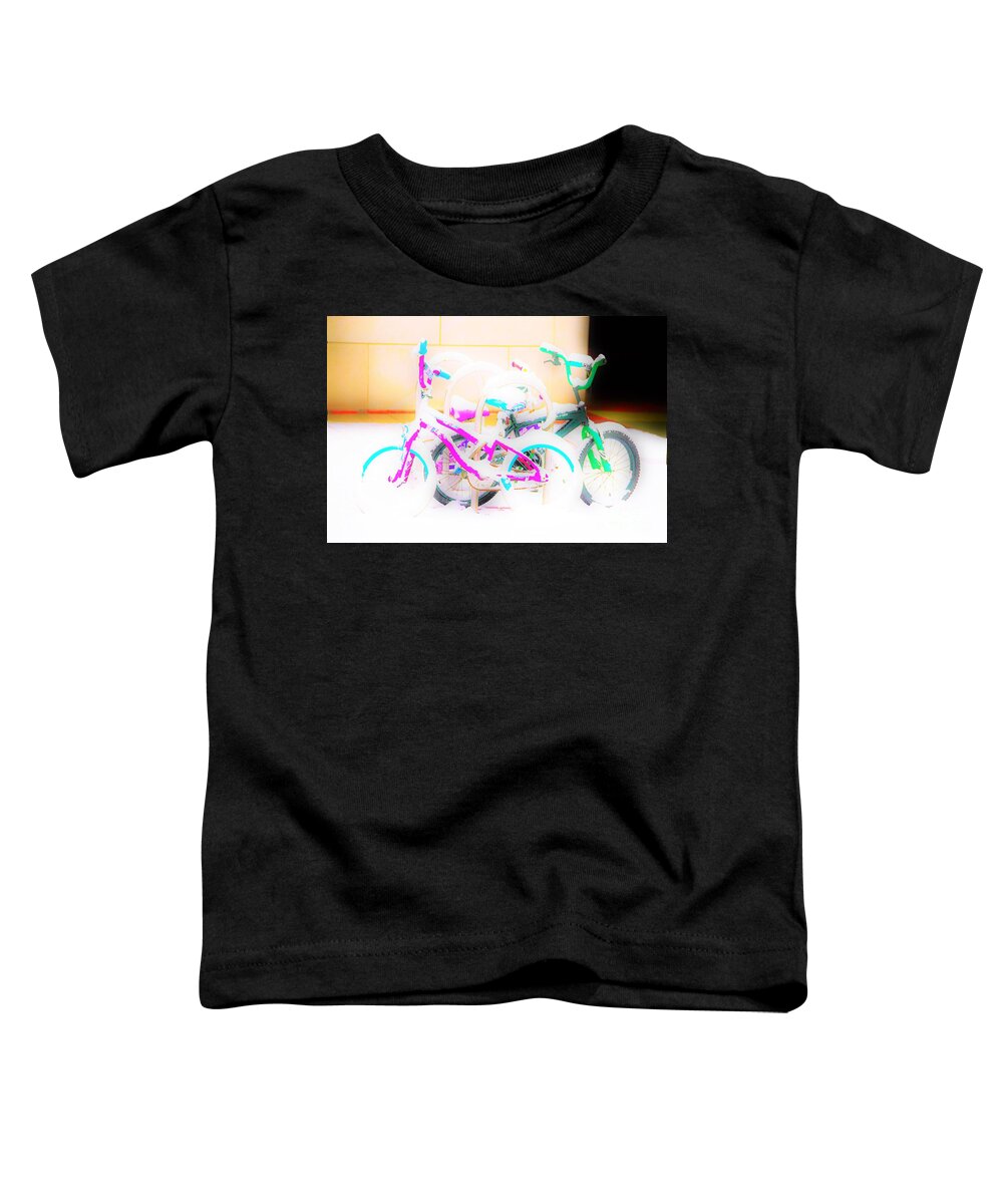 Bikes Toddler T-Shirt featuring the photograph Snowed in by Merle Grenz