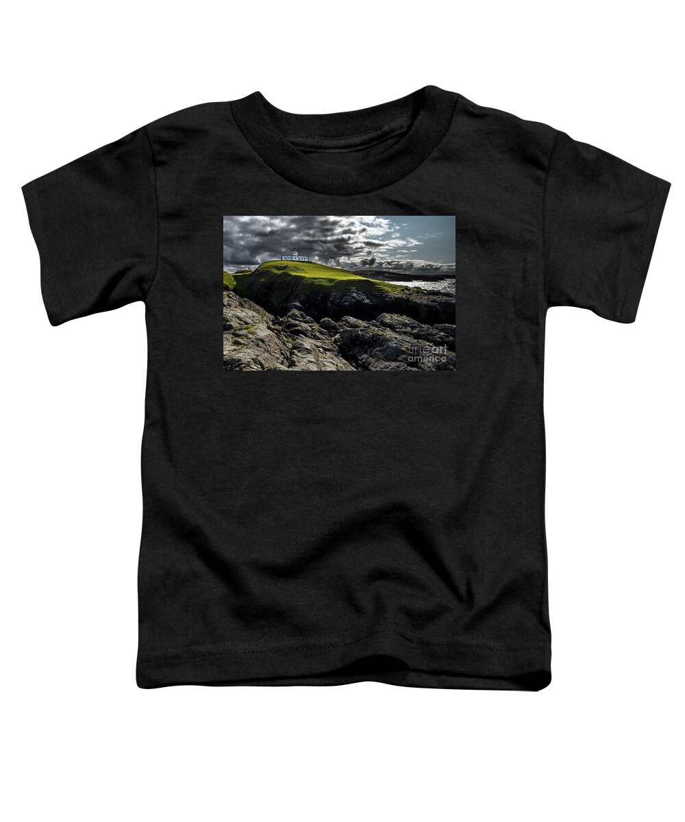 Scotland Toddler T-Shirt featuring the photograph Strathy Point Lighthouse In Scotland by Andreas Berthold