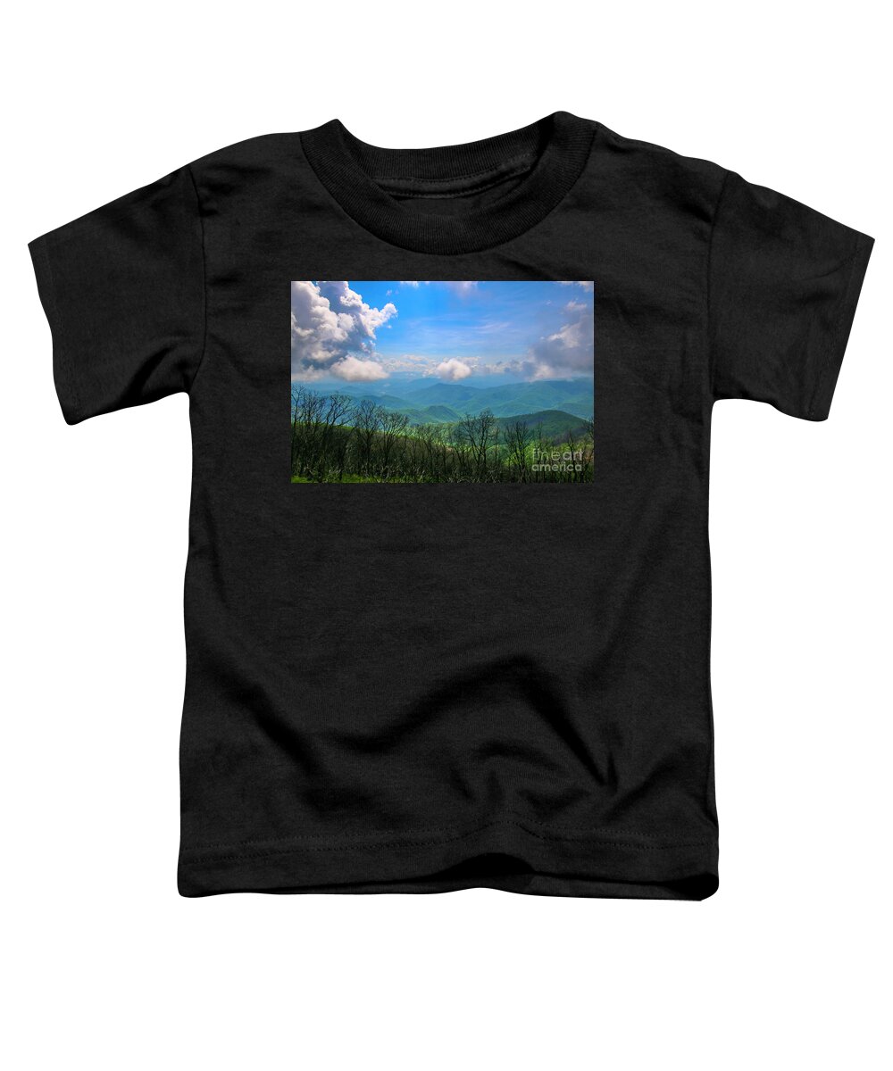 Summer Toddler T-Shirt featuring the photograph Summer Mountain View by Tom Claud