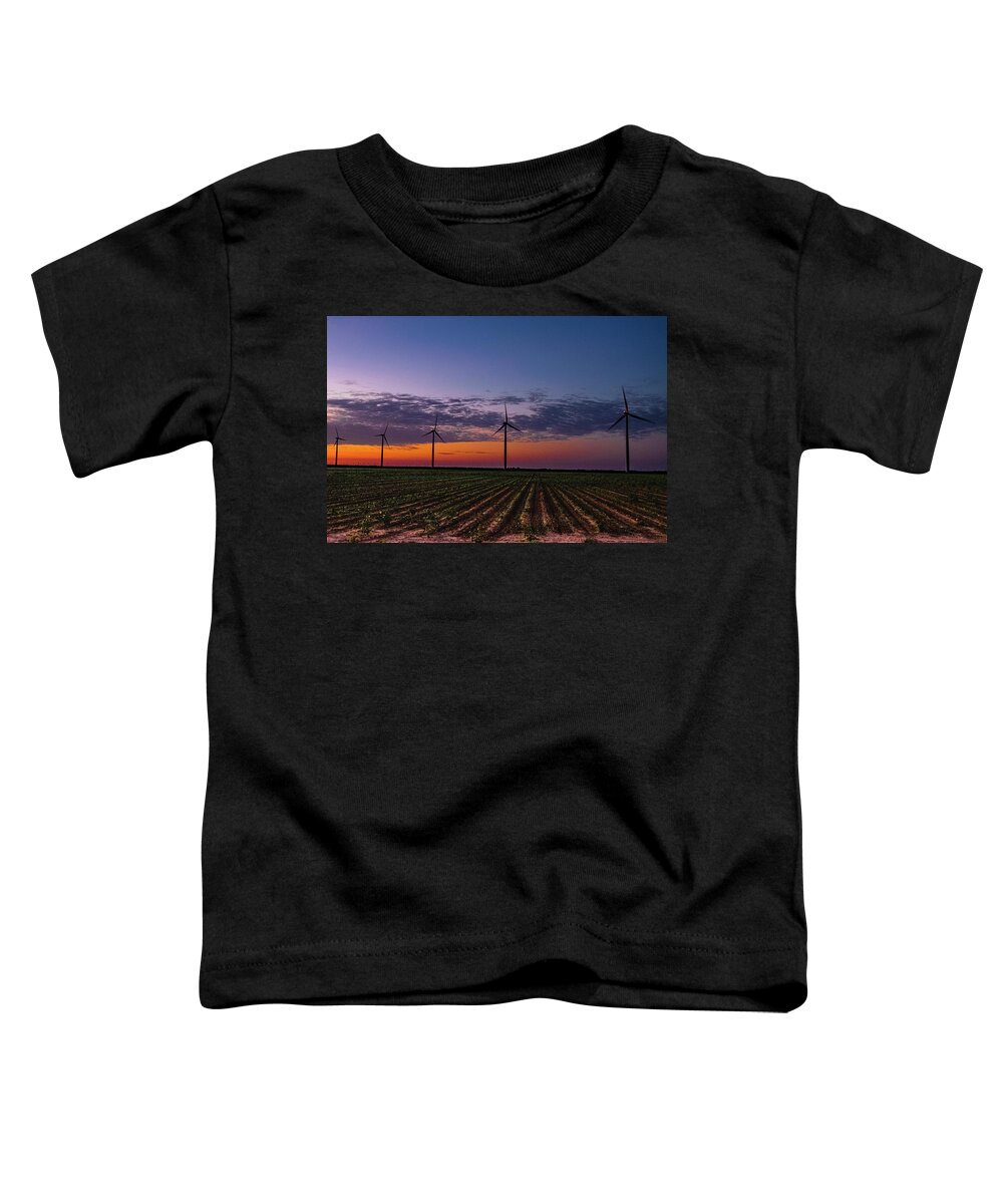 Sunrise Toddler T-Shirt featuring the photograph Sunrise At The Wind Field by Johnny Boyd