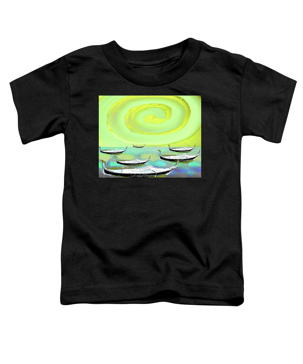 Sea Toddler T-Shirt featuring the digital art Lumiere of The North by Alexandra Vusir