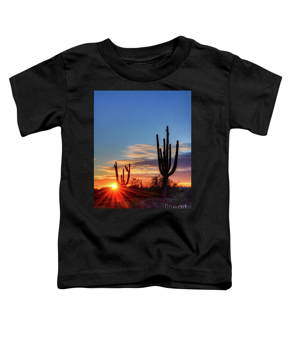 Sunset Toddler T-Shirt featuring the photograph Sunset Spray by Joanne West